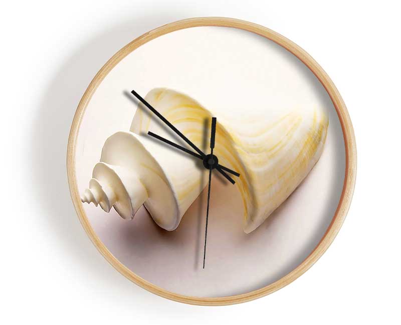 Stunning White Shell Clock - Wallart-Direct UK