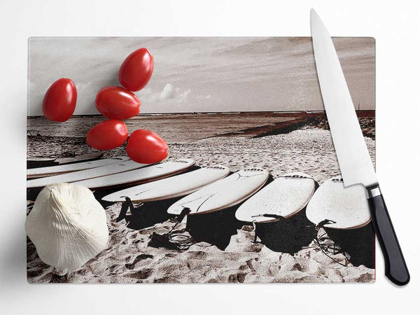 Surfers Pick Glass Chopping Board