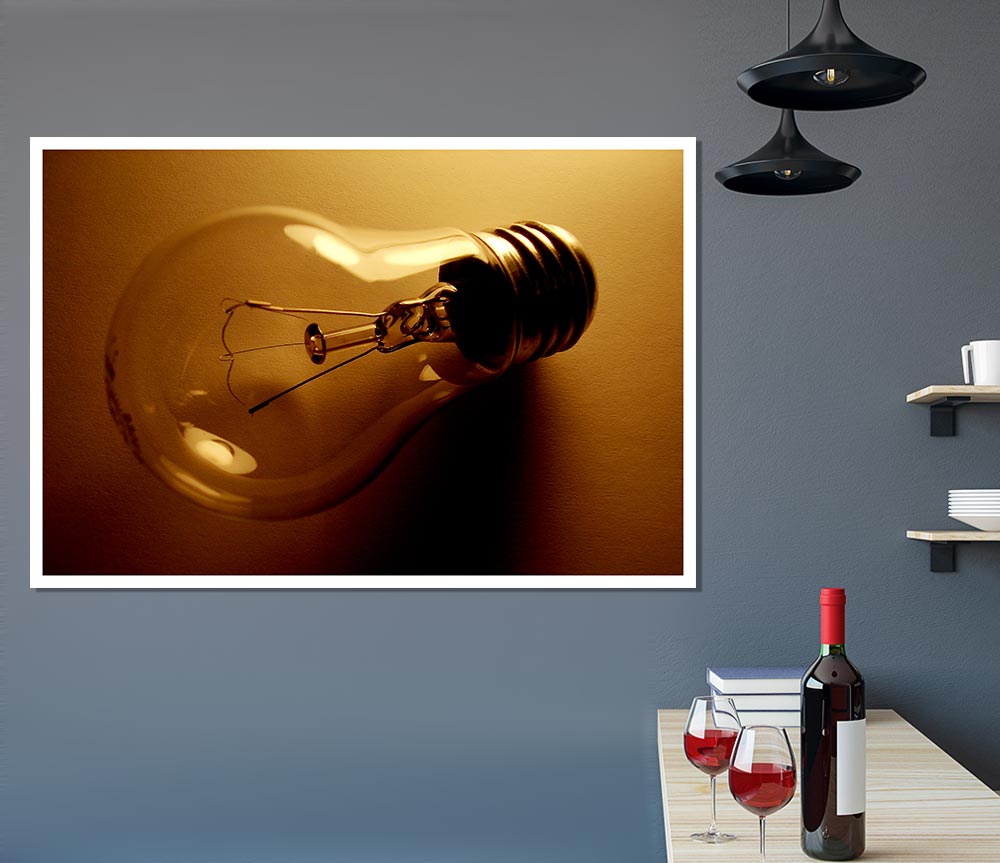 The Light Bulb Print Poster Wall Art