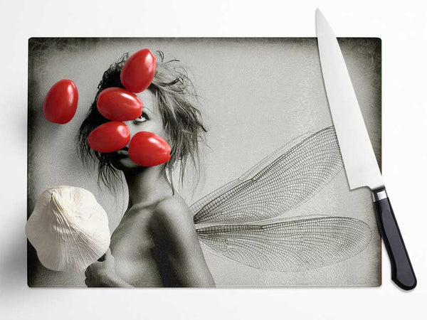 Exotic Fairy Wings Close-up Glass Chopping Board