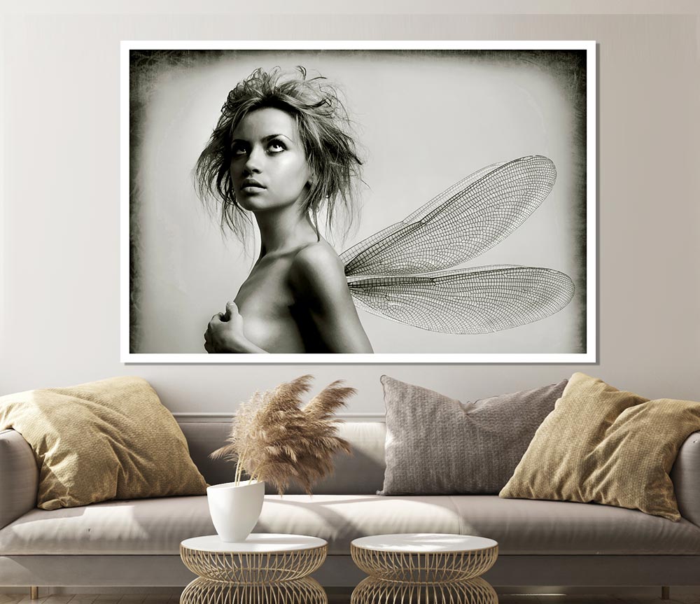 Exotic Fairy Wings Close Up Print Poster Wall Art