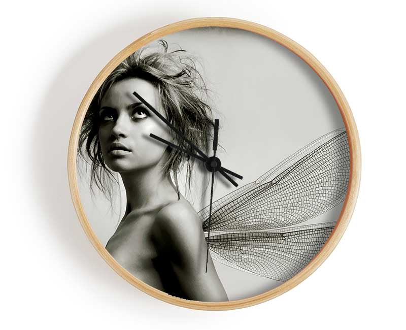 Exotic Fairy Wings Close-up Clock - Wallart-Direct UK