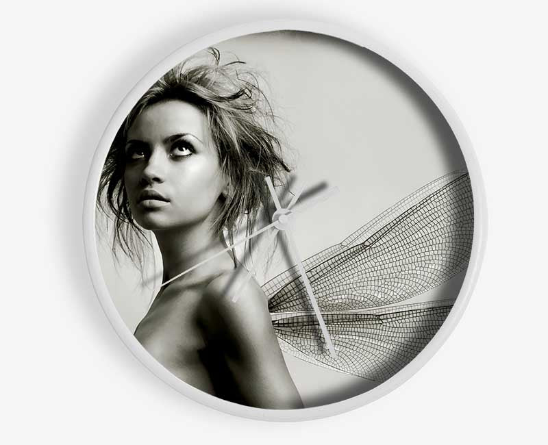 Exotic Fairy Wings Close-up Clock - Wallart-Direct UK