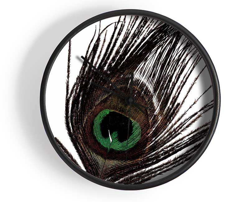 Peacock Eye Feather Clock - Wallart-Direct UK