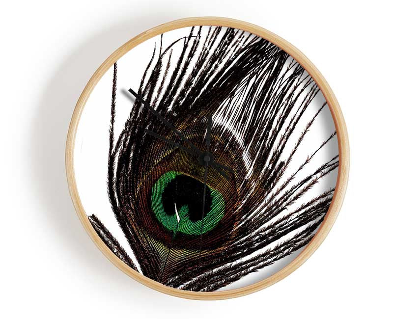 Peacock Eye Feather Clock - Wallart-Direct UK