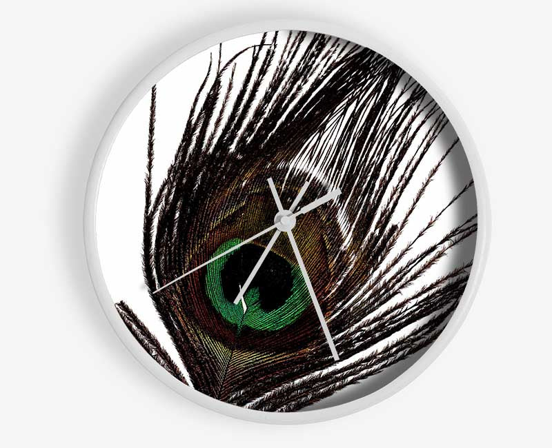 Peacock Eye Feather Clock - Wallart-Direct UK