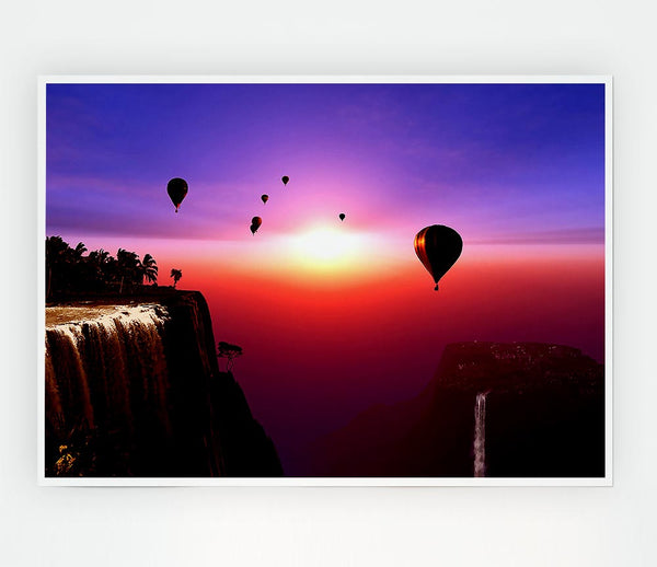 Beautiful Mountain View Print Poster Wall Art