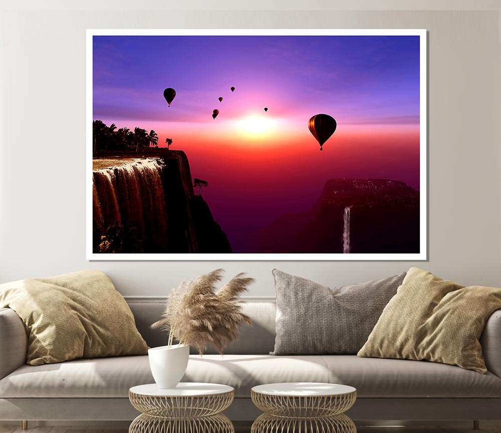 Beautiful Mountain View Print Poster Wall Art