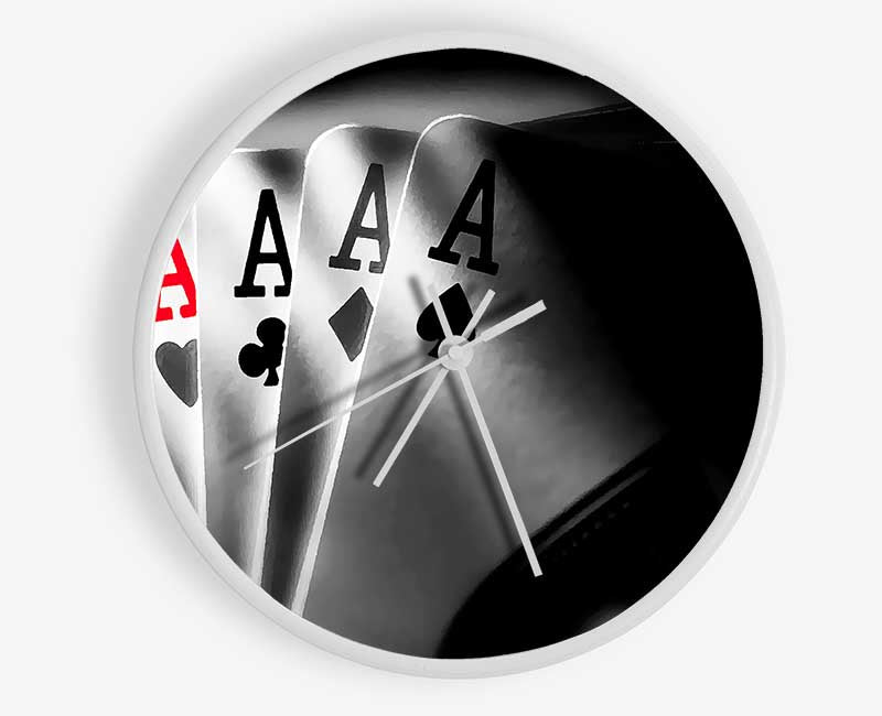 Poker Aces Clock - Wallart-Direct UK