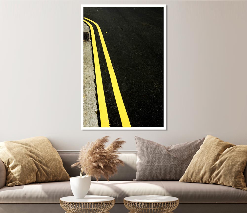 Yellow Twins Print Poster Wall Art