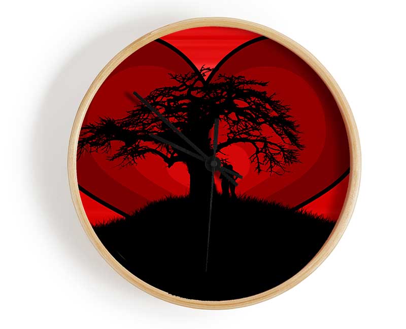 Lovers At Love Tree Clock - Wallart-Direct UK