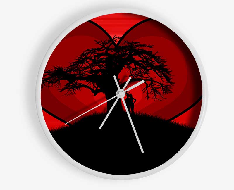 Lovers At Love Tree Clock - Wallart-Direct UK