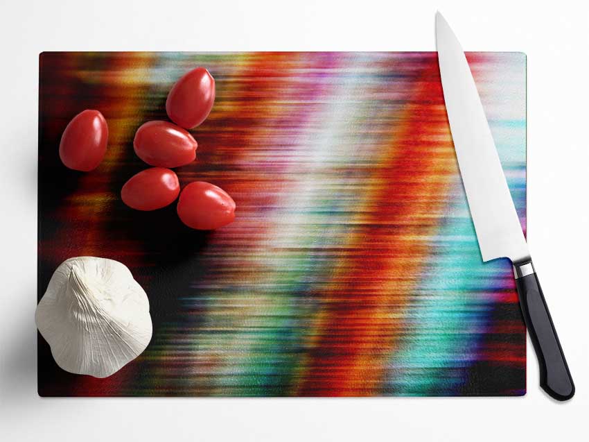 Colourful Shades Of Light Glass Chopping Board