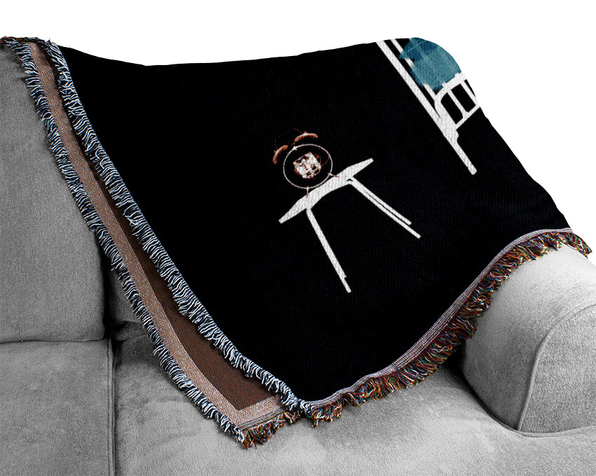 Skeleton Alarm Clock Woven Blanket