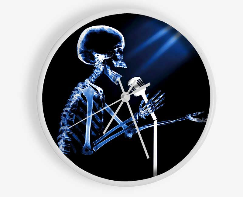 Skeleton Singer Clock - Wallart-Direct UK