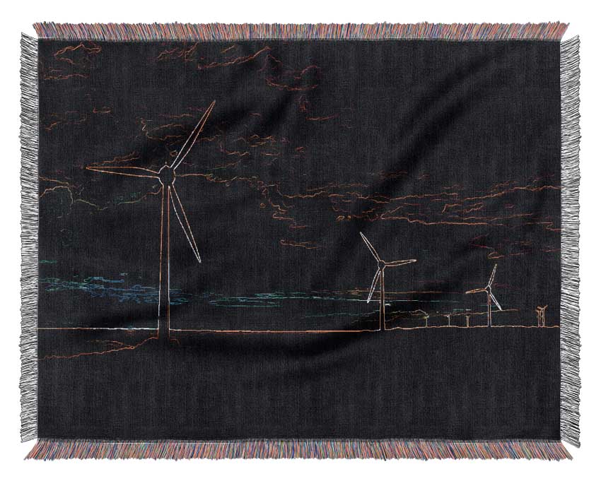 Wind Farm 02 Woven Blanket