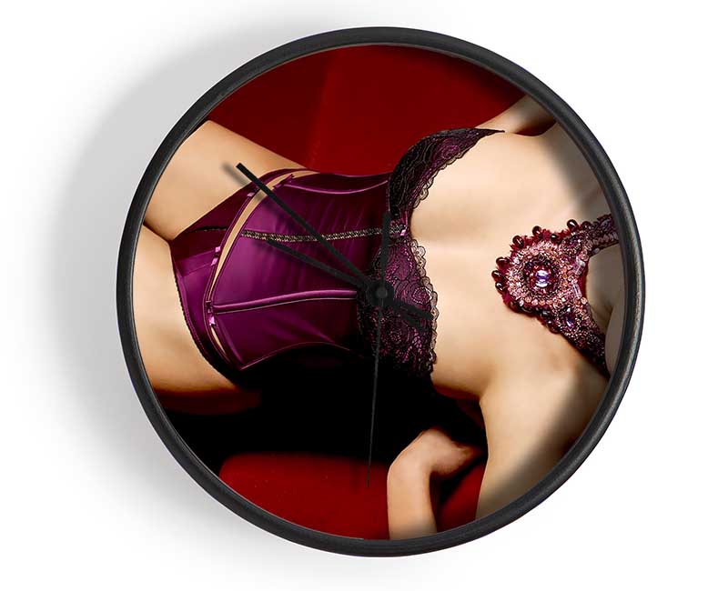 Purple Basque Clock - Wallart-Direct UK