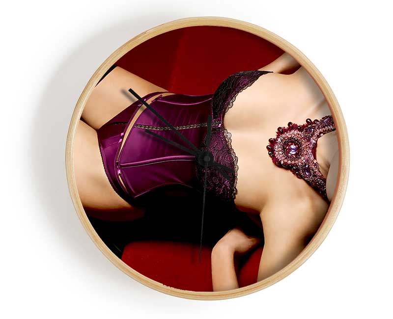 Purple Basque Clock - Wallart-Direct UK