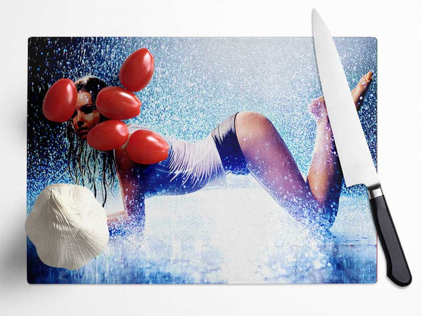 Nudes Canvas Dance Glass Chopping Board