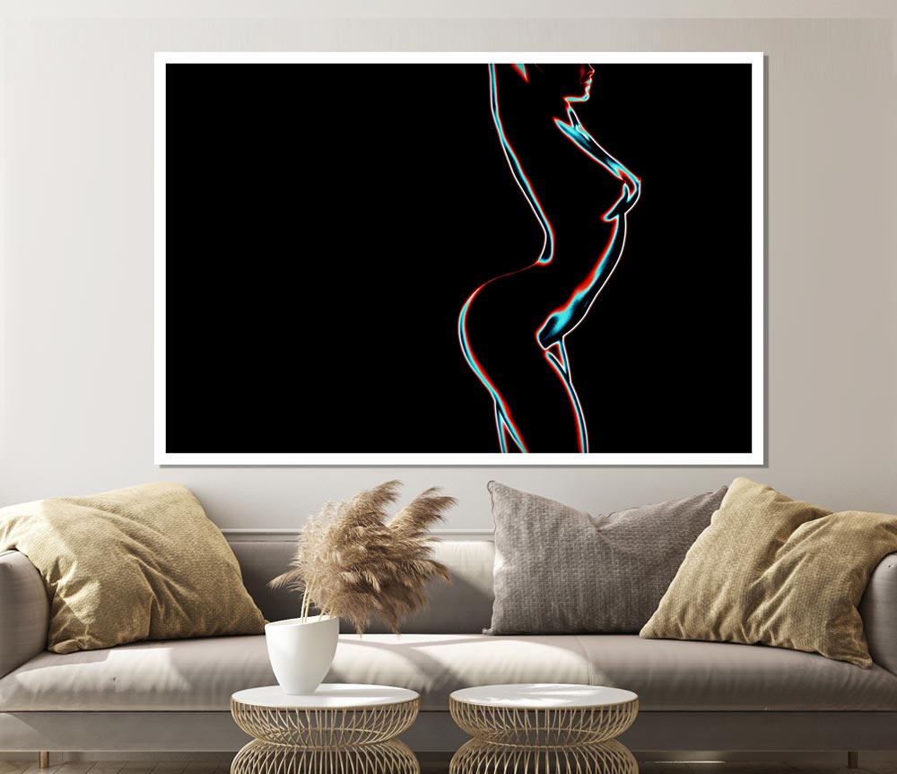 The Form Of A Woman Print Poster Wall Art