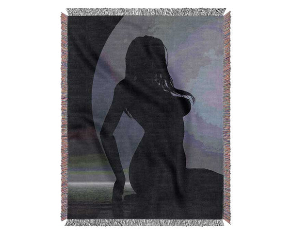 Midnight Woman Woven Blanket