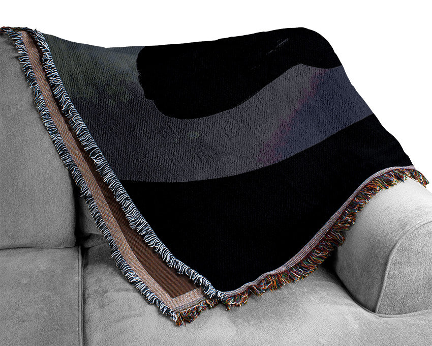 Midnight Woman Woven Blanket