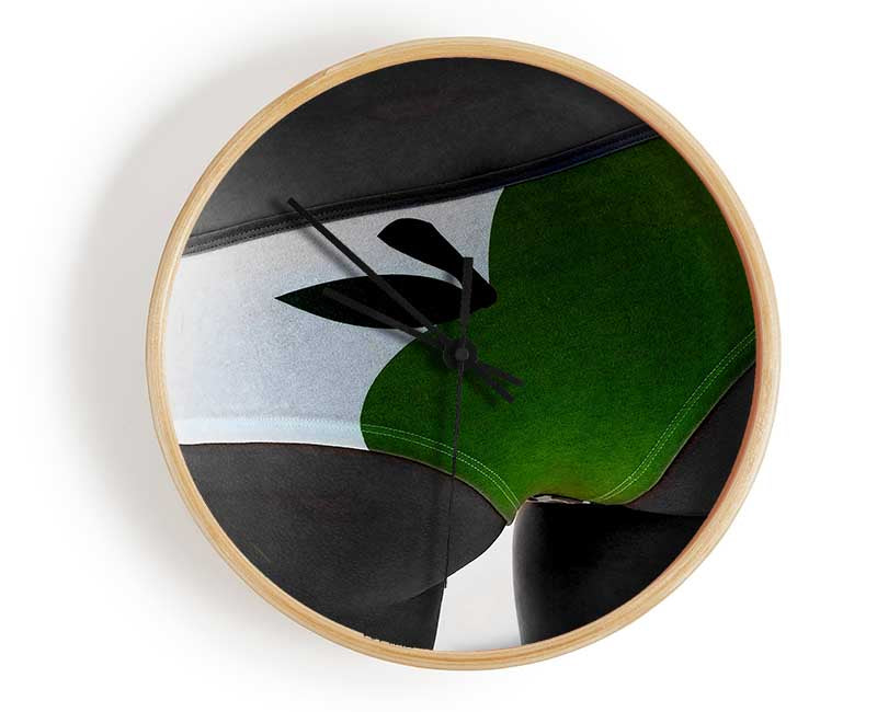 Sexy Apple Knickers B n W Clock - Wallart-Direct UK