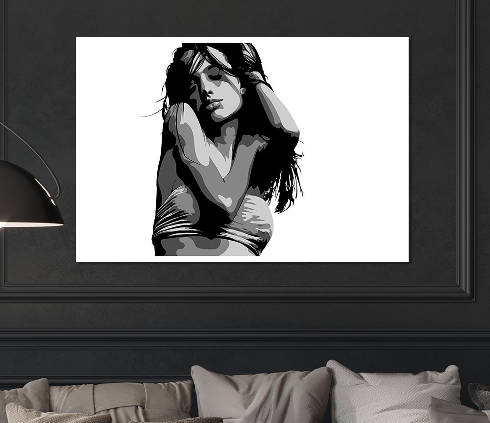 Female Beauty B N W Print Poster Wall Art