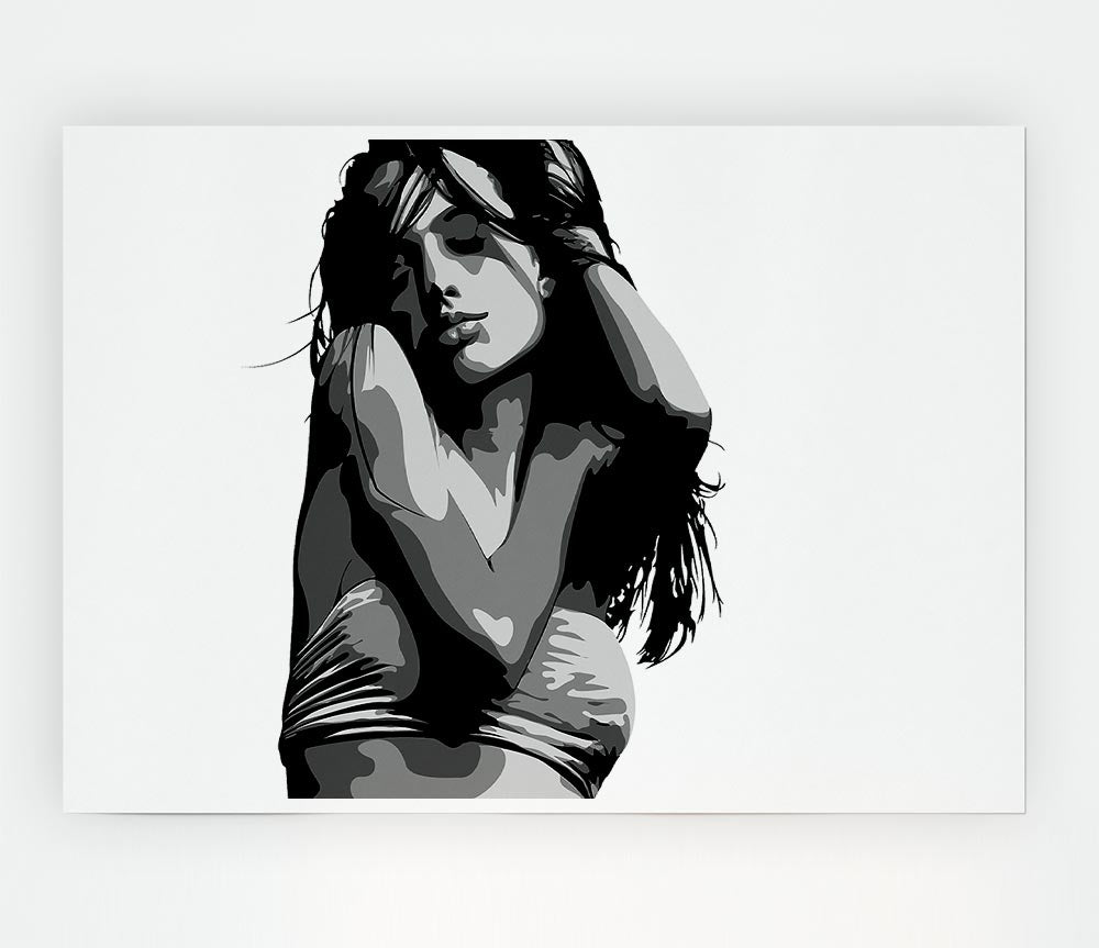 Female Beauty B N W Print Poster Wall Art