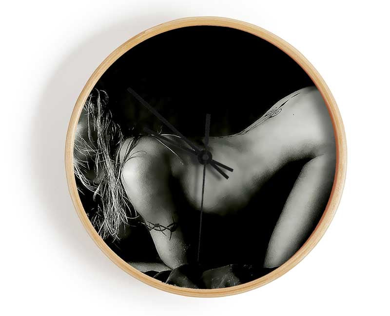 The Form Of A Woman B n W Clock - Wallart-Direct UK