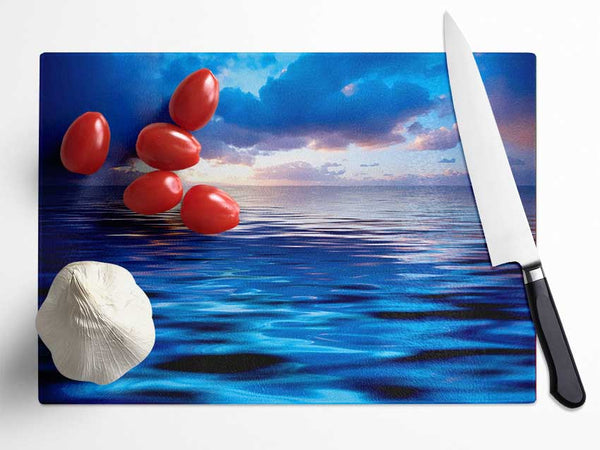 The Ocean At Daybreak Glass Chopping Board