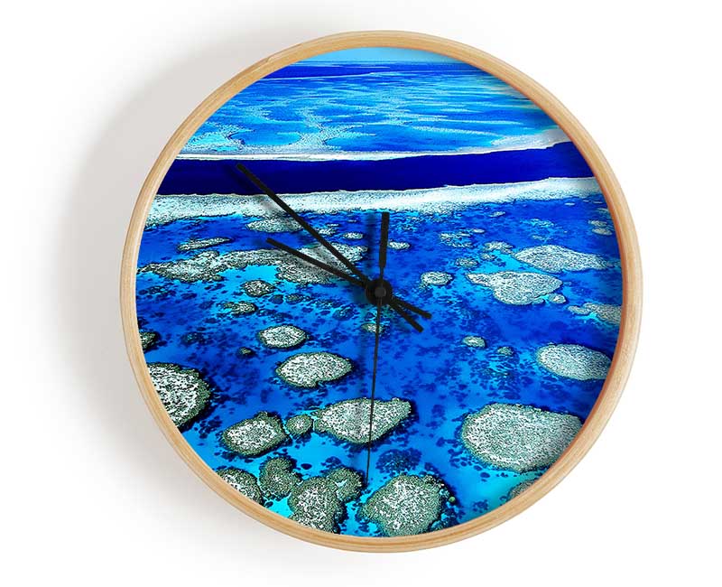 The Flow Of The Ocean Islands Clock - Wallart-Direct UK