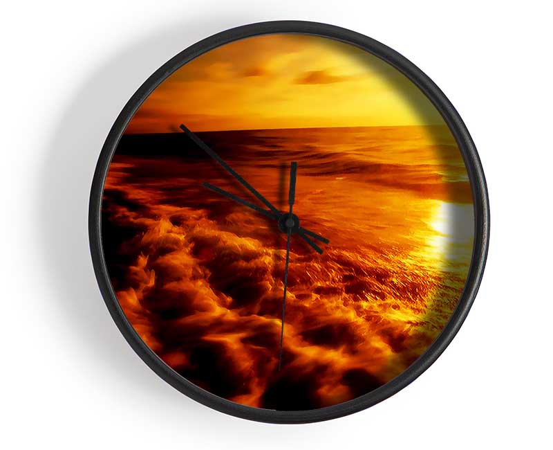 The Ebb Of The Sunlit Ocean Clock - Wallart-Direct UK