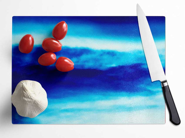 The Blue Mist Glass Chopping Board