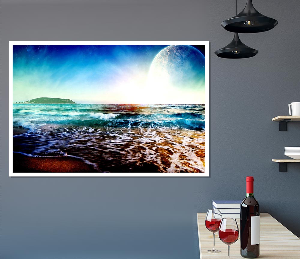 The Beach Planet Print Poster Wall Art