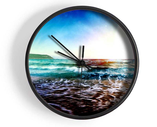 The Beach Planet Clock - Wallart-Direct UK