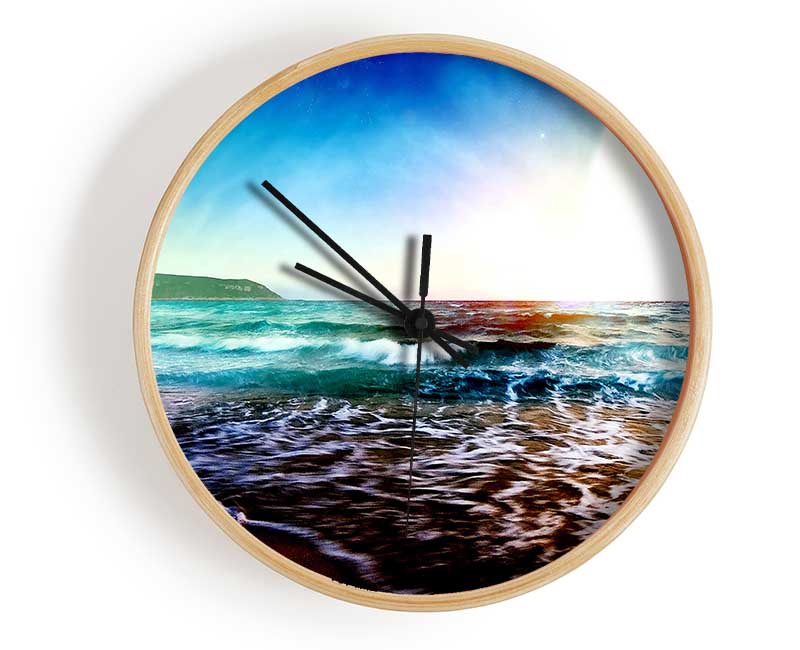 The Beach Planet Clock - Wallart-Direct UK