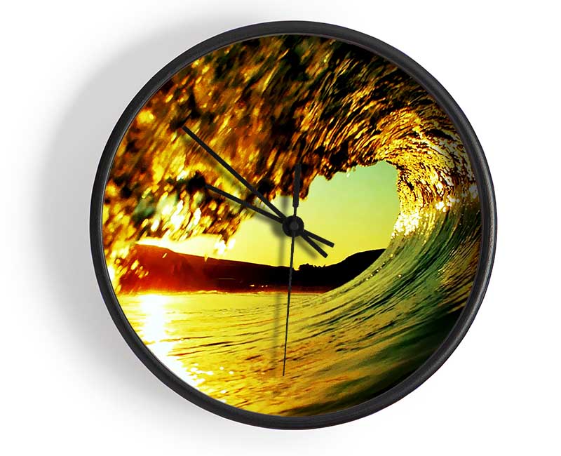 Surfers Sun Wave Clock - Wallart-Direct UK