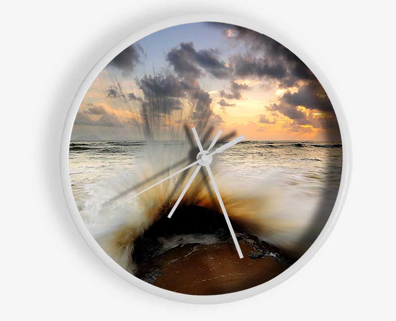 Sea Wave Clock - Wallart-Direct UK