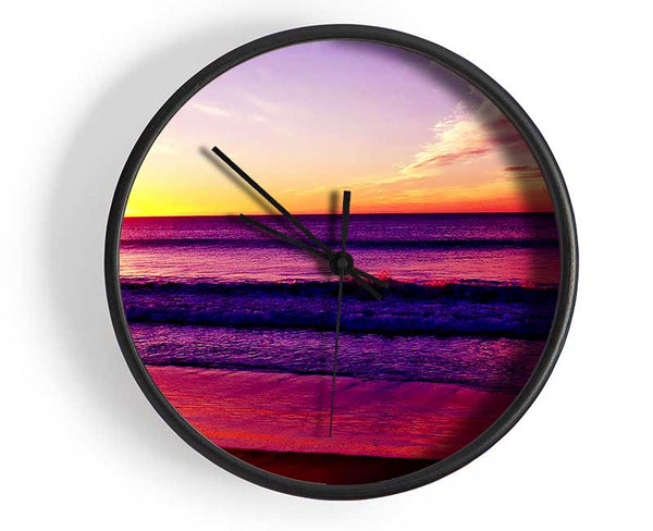 Rainbow Ocean Sunset Clock - Wallart-Direct UK