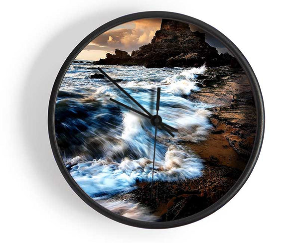 Ocean Waves Movement Clock - Wallart-Direct UK