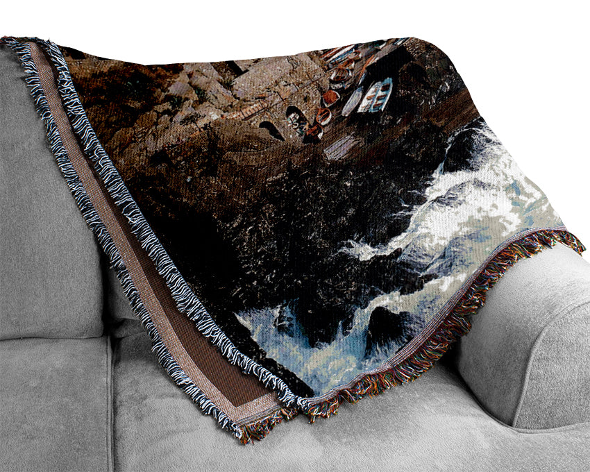 Manarola Italy Woven Blanket