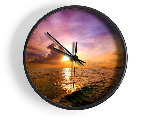 Maldivian Sunset Clock - Wallart-Direct UK