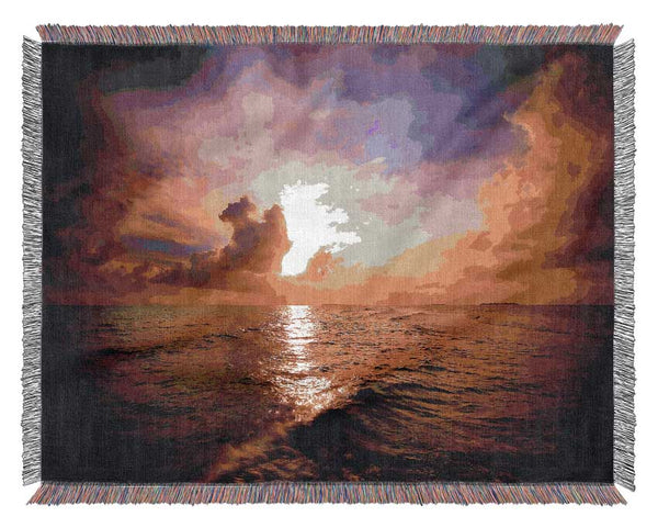 Maldivian Sunset Woven Blanket