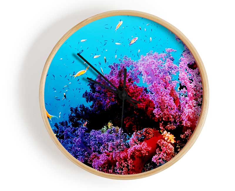 Magical Coral Ocean Clock - Wallart-Direct UK