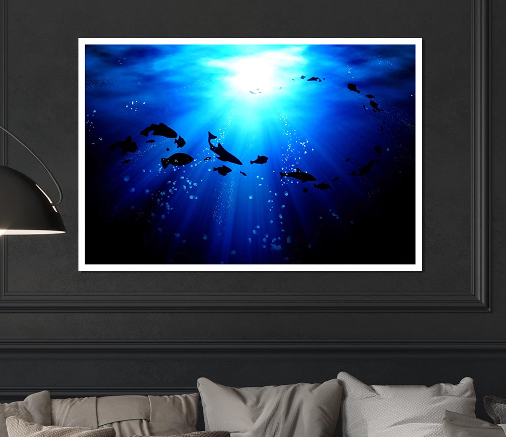 Life Under The Ocean Print Poster Wall Art