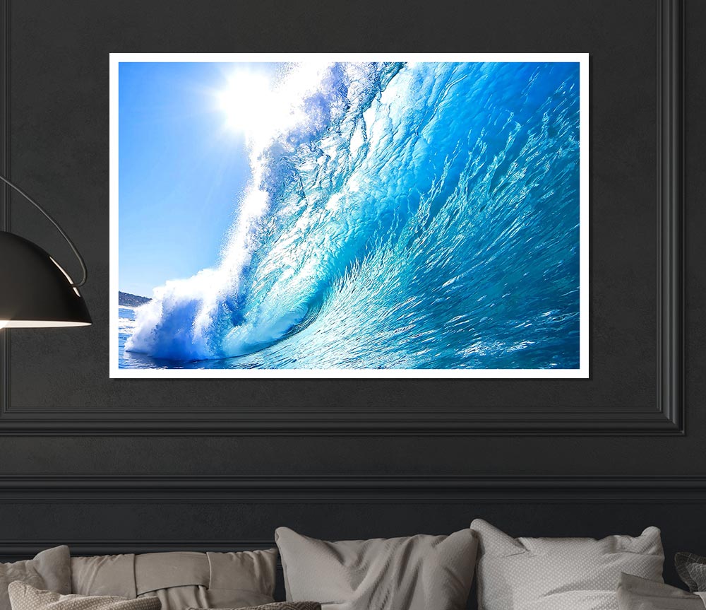 Crystal Ocean Wave Print Poster Wall Art