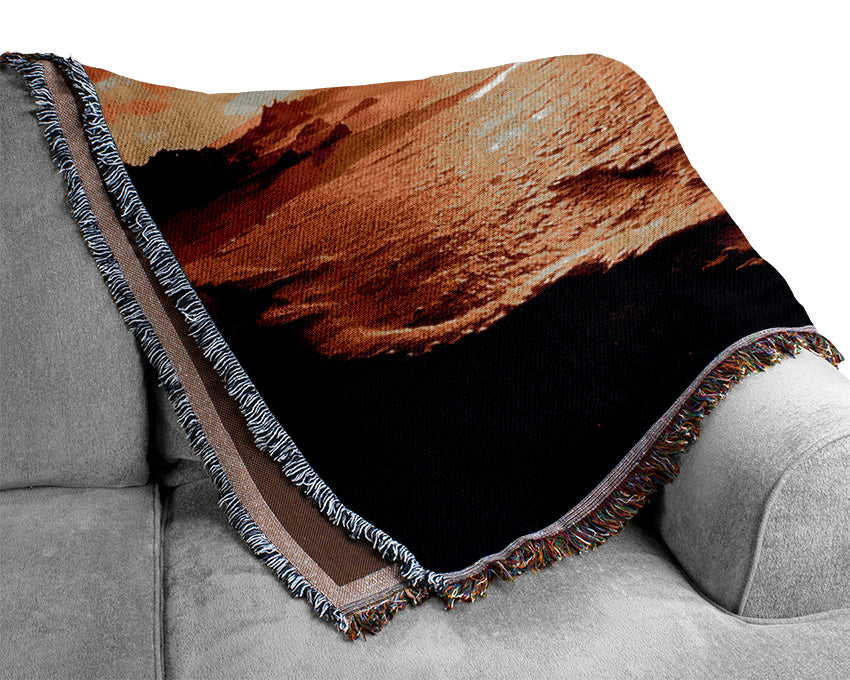 Glistering Ocean Sun Woven Blanket