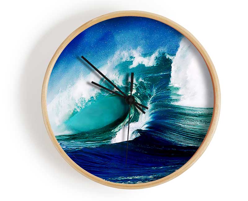 Crashing Ocean Waves Clock - Wallart-Direct UK