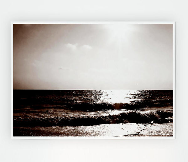 Chocolate Ocean Print Poster Wall Art